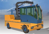 Sideloading forklift track - Machine for transporting cars